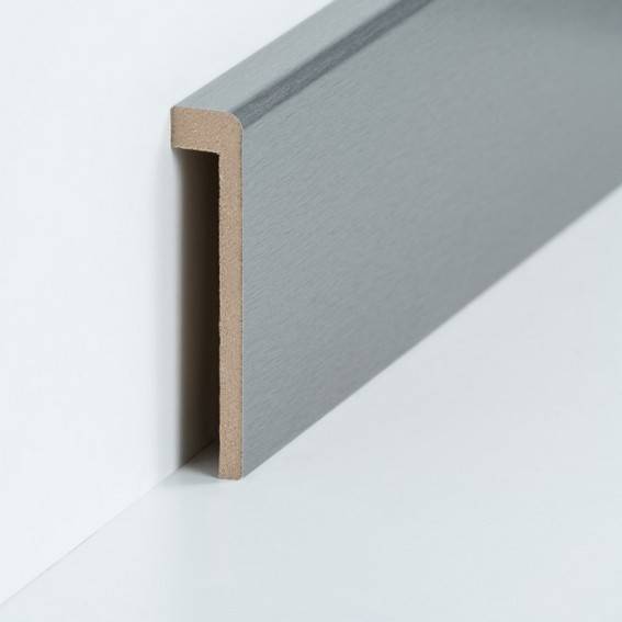 Abdeckleiste für Fliesensockel bis 85 mm (MDF foliert / 72.96.13.85.33) - Farbe: Edelstahl (Default)rez54ergt35t4 Abdeckleiste für Fliesensockel bis 85 mm (MDF foliert / 72.96.13.85.33) - Farbe: Edelstahl (Default)rez54ergt35t4