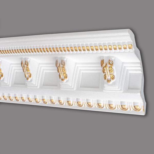 Marbet | Stuckleiste "B-22" GOLD | Styropor Deckenleiste | 96 x 98 x 2000 mm | Polystyrol Leiste Marbet | Stuckleiste "B-22" GOLD | Styropor Deckenleiste | 96 x 98 x 2000 mm | Polystyrol Leiste