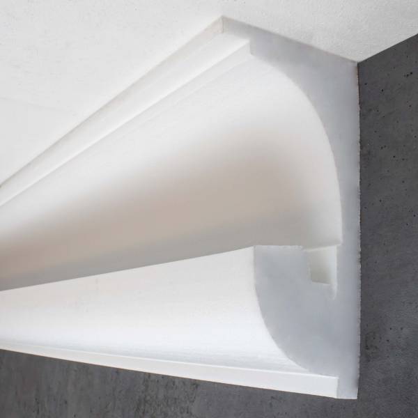 PROVISTON | Lichtleiste "LL6" | Polystyrol Stuckleiste | 62 x 130 x 2000 mm | Weiß | Deckenleiste PROVISTON | Lichtleiste "LL6" | Polystyrol Stuckleiste | 62 x 130 x 2000 mm | Weiß | Deckenleiste