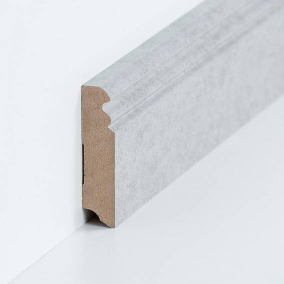Fußleisten / Sockelleisten "Essen" (Berliner Profil / MDF foliert / 719.8.44) - Farbe: Beton (Default) 2 Fußleisten / Sockelleisten "Essen" (Berliner Profil / MDF foliert / 719.8.44) - Farbe: Beton (Default) 2