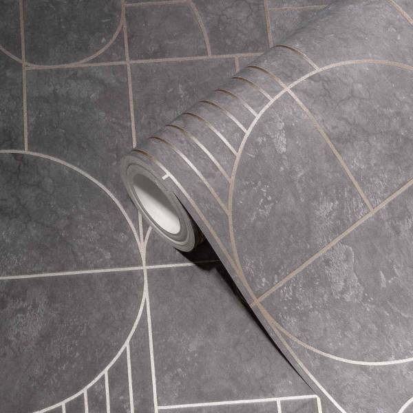 A.S. Creation | MY HOME. MY SPA. | 386991 | Vliestapete | Geometrisch | 0.53 x 10.05 m | Grau A.S. Creation | MY HOME. MY SPA. | 386991 | Vliestapete | Geometrisch | 0.53 x 10.05 m | Grau