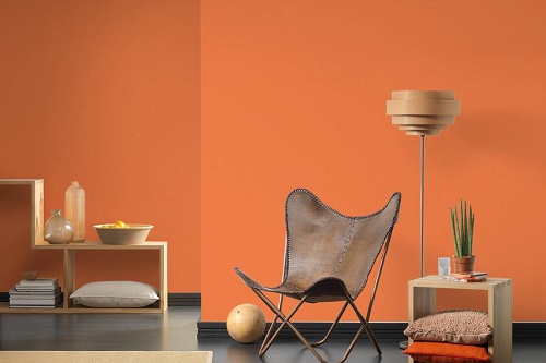 Wandfarbe Orange
