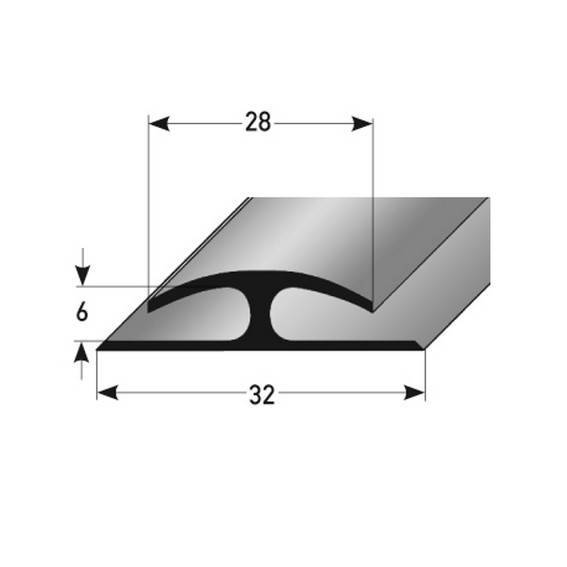 PROVISTON Einfass- & Abschlussprofil Abrantes B 32 mm L 2700 mm Einfasshöhe 6 mm Weich-PVC PROVISTON Einfass- & Abschlussprofil Abrantes B 32 mm L 2700 mm Einfasshöhe 6 mm Weich-PVC