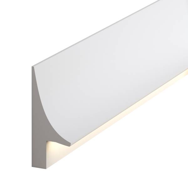 PROVISTON | Sockelleiste "RM007P" | 42 x 93 x 2000 mm | Satin Weiß | Fußleiste | LED Lichtleiste PROVISTON | Sockelleiste "RM007P" | 42 x 93 x 2000 mm | Satin Weiß | Fußleiste | LED Lichtleiste