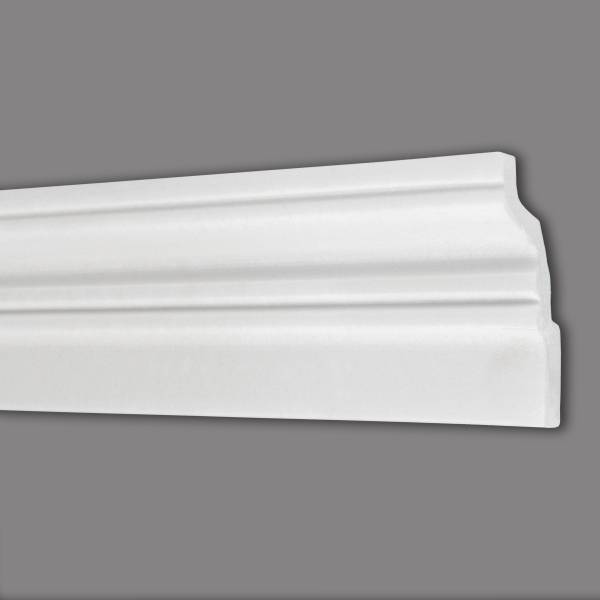 Wiesemann | Stuckleiste Glasgow 30 | Polystyrol | 45 x 87 x 2000 mm | Deckenleiste | Weiß Wiesemann | Stuckleiste Glasgow 30 | Polystyrol | 45 x 87 x 2000 mm | Deckenleiste | Weiß
