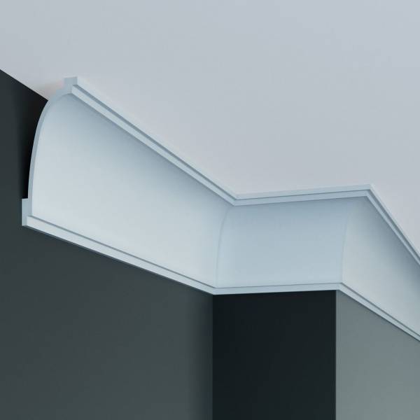 Elite Decor | Stuckleiste P893| Polyurethan | 90 x 65 x 2000 mm | Styropor Deckenleiste | Weiß Elite Decor | Stuckleiste P893| Polyurethan | 90 x 65 x 2000 mm | Styropor Deckenleiste | Weiß