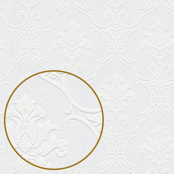 Tapete Überstreichbar TA-01-03946 | Vliestapete | Weiß | Barocktapete | Ornamenteo Tapete Überstreichbar TA-01-03946 | Vliestapete | Weiß | Barocktapete | Ornamenteo