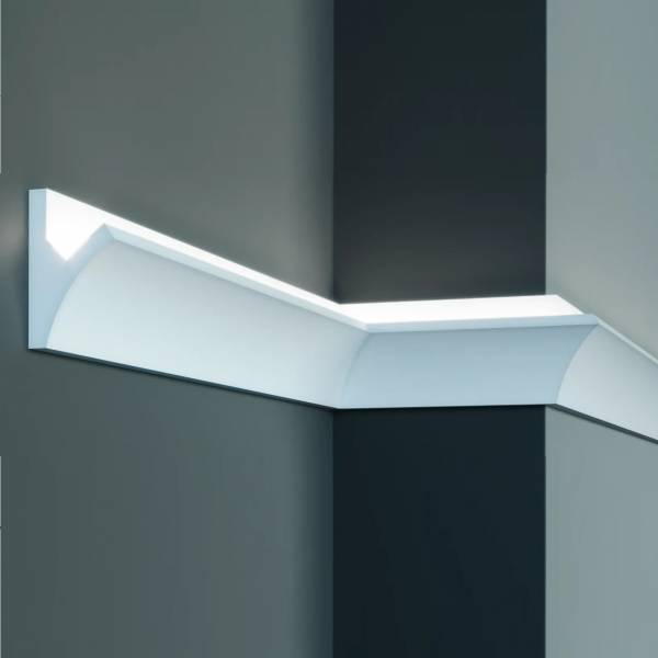 Elite Decor | Innenwinkel "KD407" | XPS | 100 x 60 x 200 mm | Weiß | Stuckleisten Winkel Elite Decor | Innenwinkel "KD407" | XPS | 100 x 60 x 200 mm | Weiß | Stuckleisten Winkel