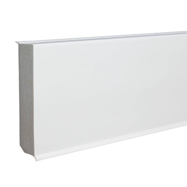 Fußleiste | PVC | Sockelleiste | Velletri | 17 x 80 x 2500 mm | durchgefärbte Weichlippe | weiß Fußleiste | PVC | Sockelleiste | Velletri | 17 x 80 x 2500 mm | durchgefärbte Weichlippe | weiß