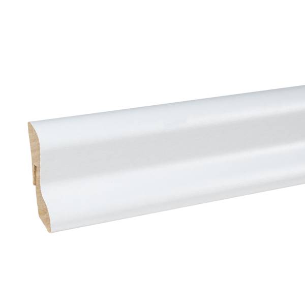Kosche | Sockelleiste | 73572 | 20 x 40 x 2500 mm | MDF foliert | Uni Weiß | Geschwungen Kosche | Sockelleiste | 73572 | 20 x 40 x 2500 mm | MDF foliert | Uni Weiß | Geschwungen