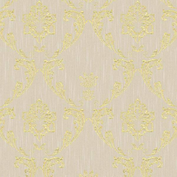 A.S. Creation | Metallic Silk | 306582 | Vliestapete | Barock | 0.53 x 10.05 m | Beige