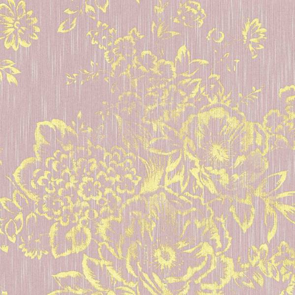 A.S. Creation | Metallic Silk | 306575 | Vliestapete | Blumenoptik | 0.53 x 10.05 m | Rosa