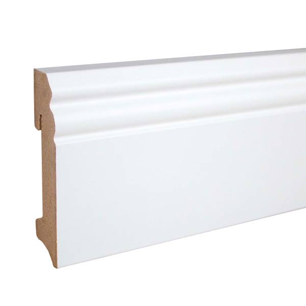 Neuhofer Sockelleiste "Desana" FU089L MDF 18 x 90 x 2400 mm Weiß Berliner Profil Neuhofer Sockelleiste "Desana" FU089L MDF 18 x 90 x 2400 mm Weiß Berliner Profil
