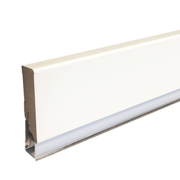 Moderne Licht Sockelleisten weiß lackiert (19 x 85 x 2400 mm) Moderne Licht Sockelleisten weiß lackiert (19 x 85 x 2400 mm)
