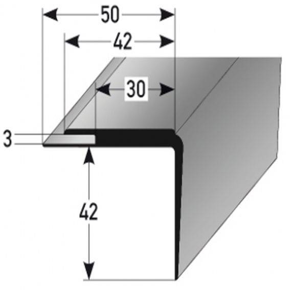 Auer Treppenkanten- & Winkelprofile Tolosa H 45 mm B 50 mm L 2500 mm Einfasshöhe 3 mm Auer Treppenkanten- & Winkelprofile Tolosa H 45 mm B 50 mm L 2500 mm Einfasshöhe 3 mm