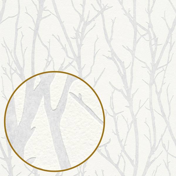 Überstreichbare Tapete | Vliestapete | Waldmuster | Weiß | Strukturtapete | Schnell angebracht Überstreichbare Tapete | Vliestapete | Waldmuster | Weiß | Strukturtapete | Schnell angebracht