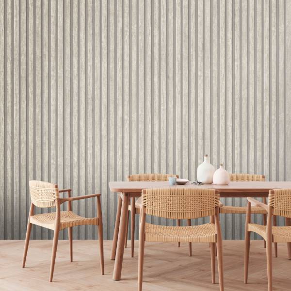 A.S. Creation | Holzpaneele | Lamellen | 391095 | Vliestapete | Streifen | 0.53 x 10.05 m | Grau A.S. Creation | Holzpaneele | Lamellen | 391095 | Vliestapete | Streifen | 0.53 x 10.05 m | Grau