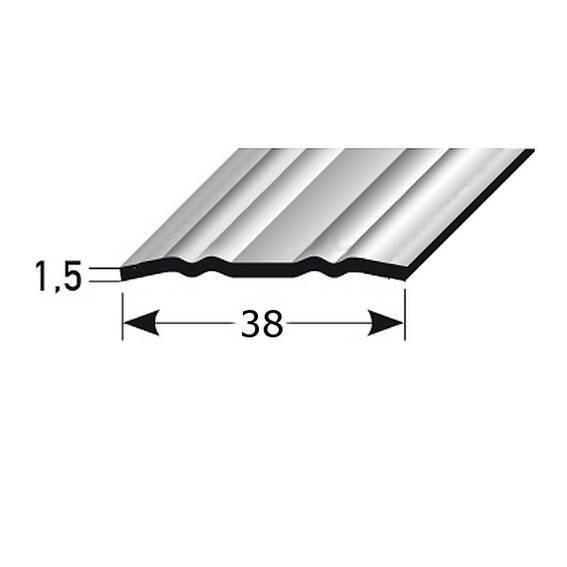 Auer | Übergangsprofil Deventer | Höhe 1.5 mm | Breite 38 mm | Übergangsschiene | Edelstahl Auer | Übergangsprofil Deventer | Höhe 1.5 mm | Breite 38 mm | Übergangsschiene | Edelstahl