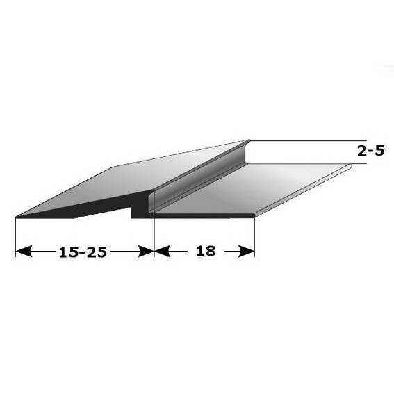 Rampenanstoßprofil / -leiste für Böden "Broadford" mit 2-8 mm Stäke, Alu eloxiert, Typ 282-284, 480 Rampenanstoßprofil / -leiste für Böden "Broadford" mit 2-8 mm Stäke, Alu eloxiert, Typ 282-284, 480