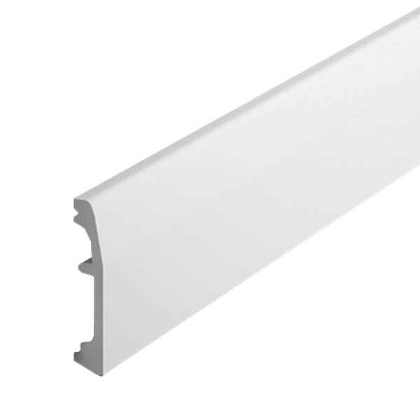 PROVISTON | Sockelleiste "NE017P" | 14 x 69 x 2000 mm | Satin Weiß | Fußleiste | Mit Kabelkanal PROVISTON | Sockelleiste "NE017P" | 14 x 69 x 2000 mm | Satin Weiß | Fußleiste | Mit Kabelkanal