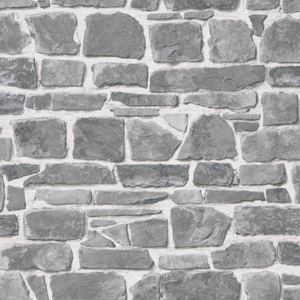 Rasch | Selection | 265620 | Vliestapete | Steintapete | 0.53 x 10.05 m | Grau | Silber Rasch | Selection | 265620 | Vliestapete | Steintapete | 0.53 x 10.05 m | Grau | Silber