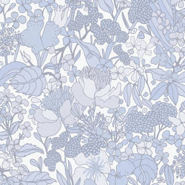 A.S. Creation | Floral Impression | 377566 | Vliestapete | Naturoptik | 0.53 x 10.05 m | Grau | Blau A.S. Creation | Floral Impression | 377566 | Vliestapete | Naturoptik | 0.53 x 10.05 m | Grau | Blau