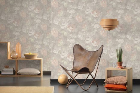 Blumentapeten für den coolen Vintage-Look