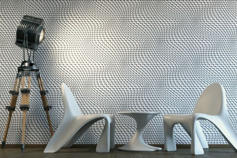 3D Mustertapete schwarz weiß