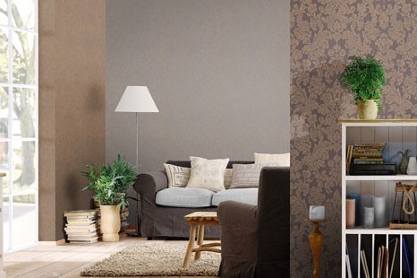 Braune Tapeten gemütlich und modern