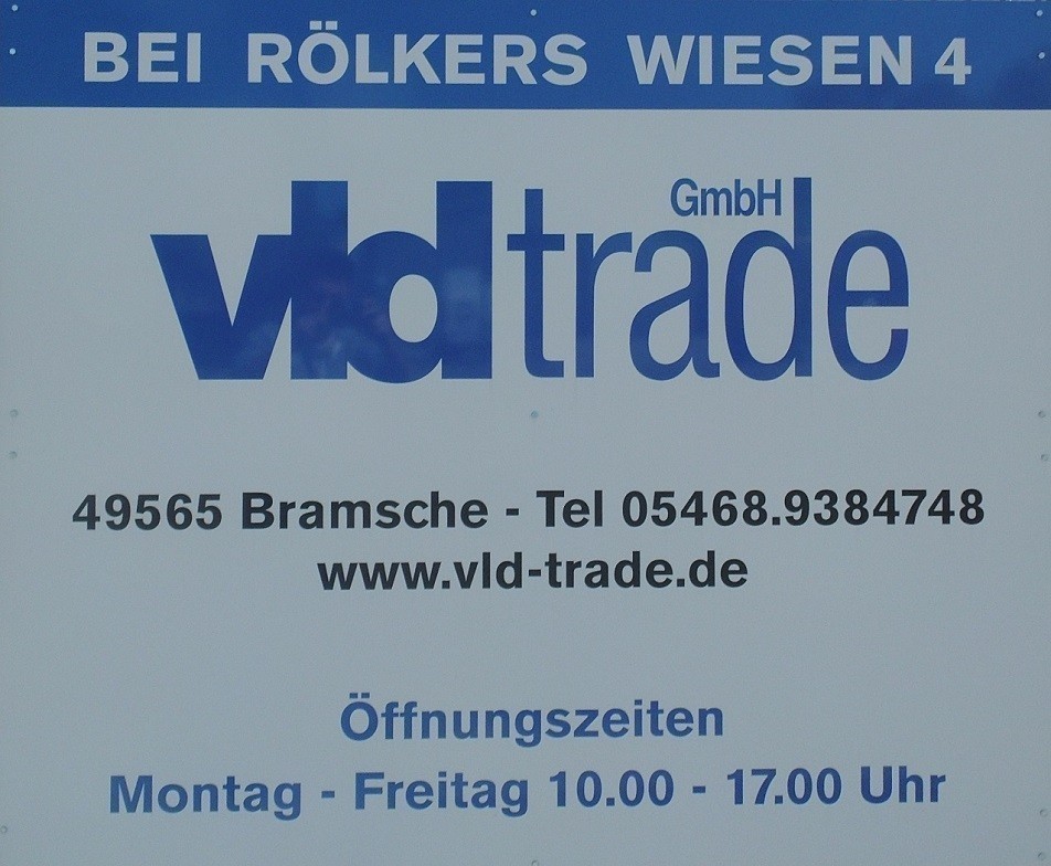 Adresse Schild VLD Trade Bramsche Engter 1