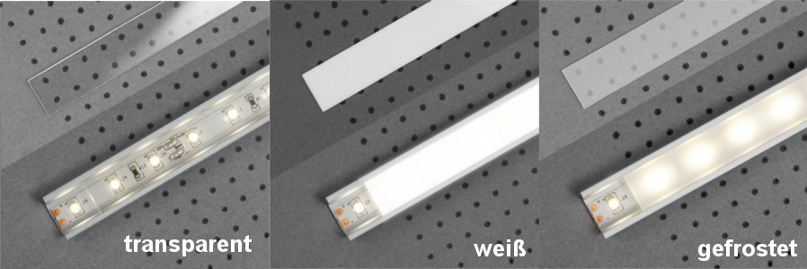 Abdeckungen für LED-Profile